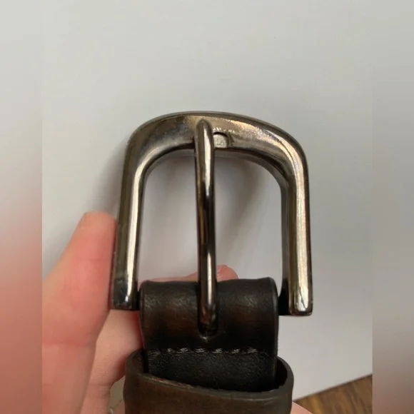 Thursday Men’s Refined Leather Belt Black Coffee Size 40 - Picture 6 of 9